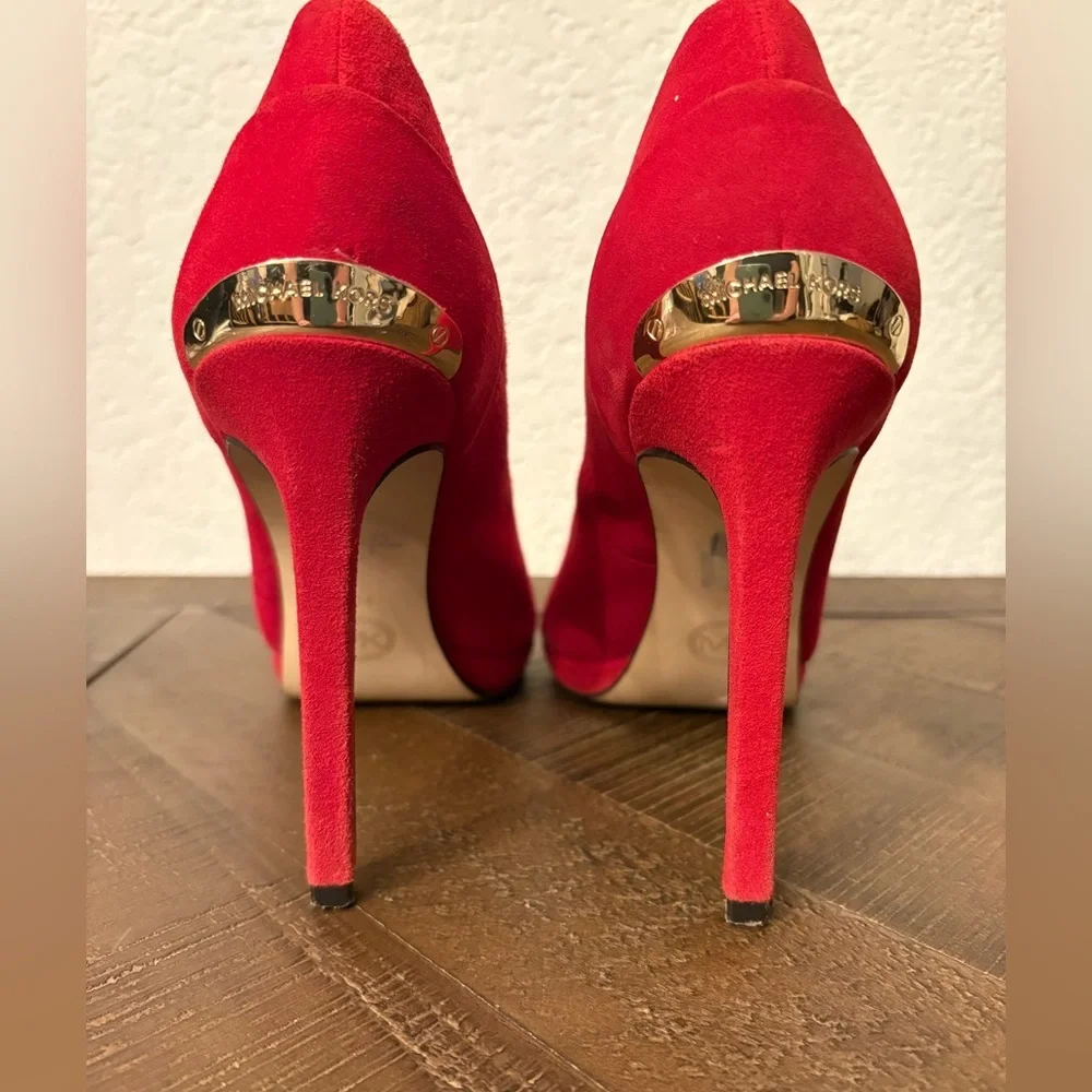 Michael Kors Red and Gold Heels